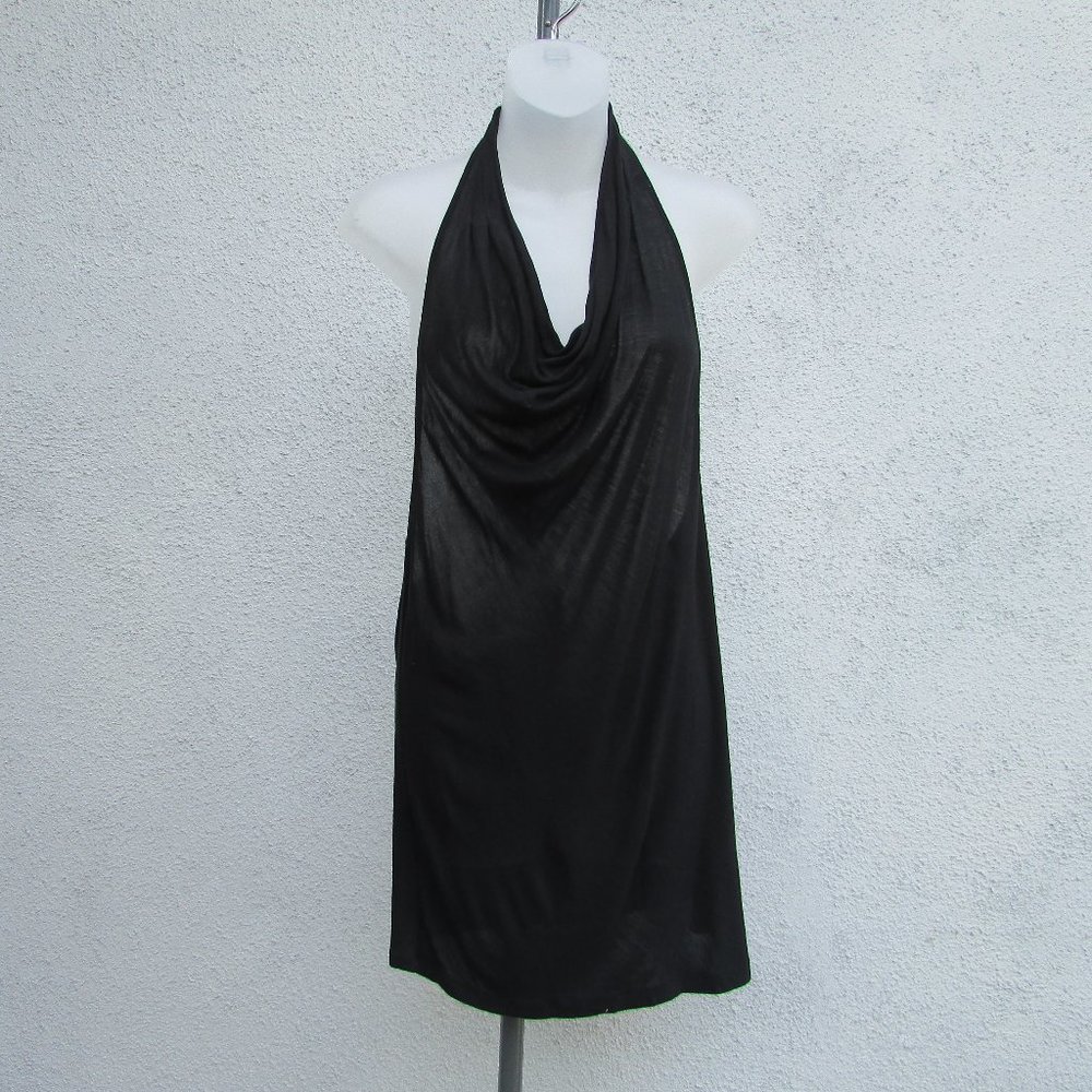 GAP black knit halter backless top L